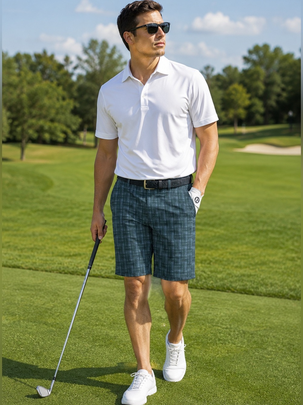 Callaway Basket Weave Print Men’s Golf Shorts